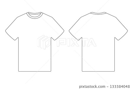 T-shirt line art vector illustration 133384048