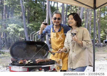 Enjoy a BBQ at the campsite Enjoy a BBQ at the campsite 133384256