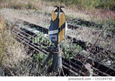 Old railway sign Old railway sign 133384790