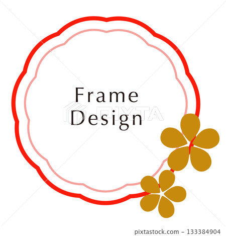 簡易日式新年賀卡模板裝飾部件 簡易日式新年賀卡模板裝飾部件 133384904