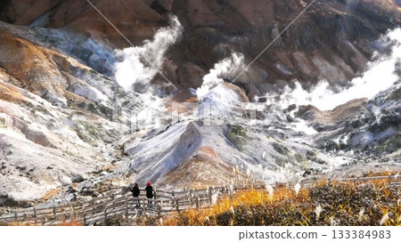 Noboribetsu Onsen的Jigokudani Noboribetsu Onsen的Jigokudani 133384983