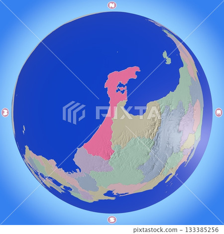 A planet-style map of Ishikawa Prefecture, with each prefecture color-coded. A planet-style map of Ishikawa Prefecture, with each prefecture color-coded. 133385256