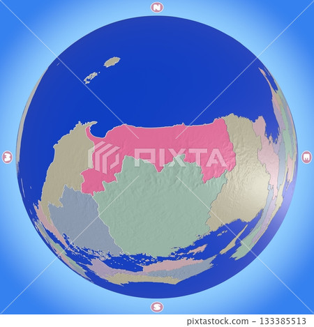 鳥取縣的行星式地圖,各縣以不同顏色標示 鳥取縣的行星式地圖,各縣以不同顏色標示 133385513