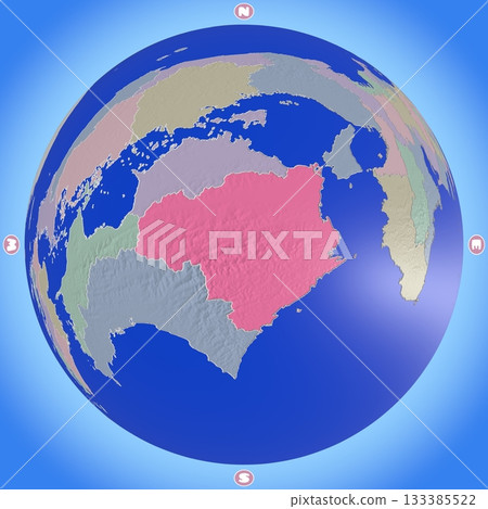 德島縣的行星式地圖，各縣以不同顏色標示 133385522