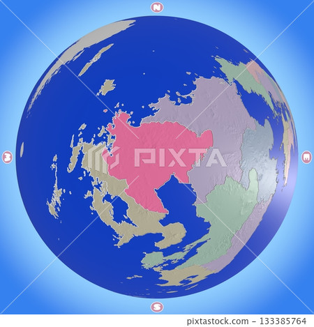 Planet-style map of Saga Prefecture with prefectures color-coded Planet-style map of Saga Prefecture with prefectures color-coded 133385764