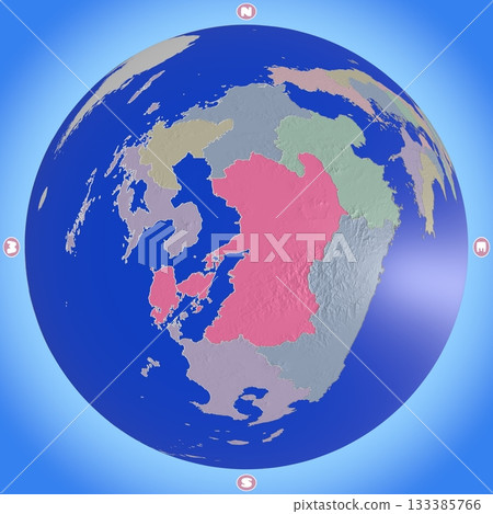 熊本縣的行星式地圖，各縣以不同顏色標示 133385766