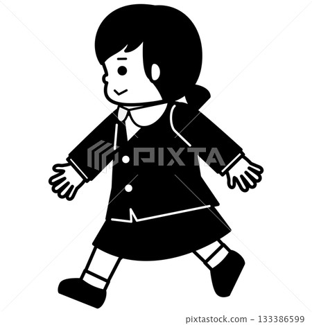 A girl walking 133386599