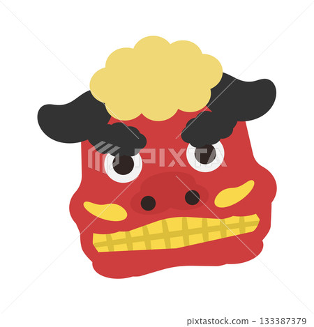 Lion dance illustration (face) Lion dance illustration (face) 133387379