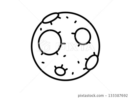 Cratered Moon Icon 133387692