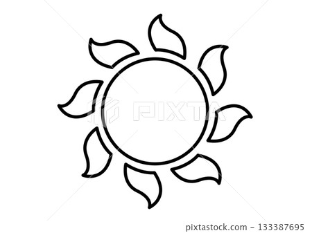 簡單的太陽圖標 133387695