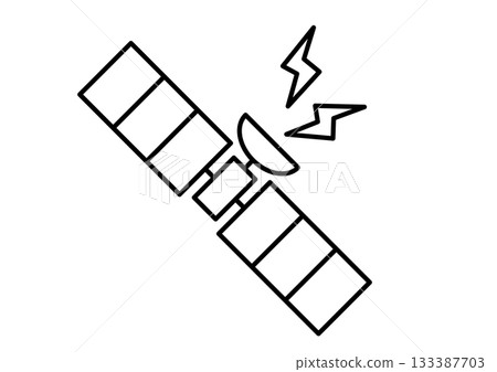 衛星的簡單圖標 衛星的簡單圖標 133387703