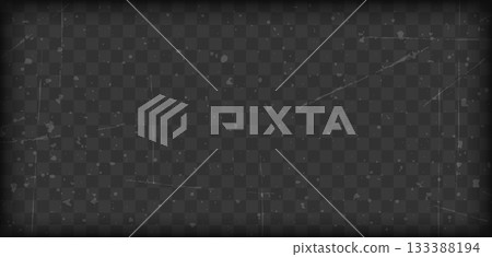 Film grain filter. Dark noise backdrop. Scratched dusty texture. Vector illustration on transparent background. Grunge texture for retro photo or video effects 133388194