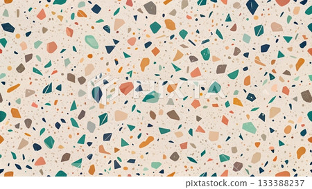 Terrazzo Bright Colors Vector Background Terrazzo Bright Colors Vector Background 133388237