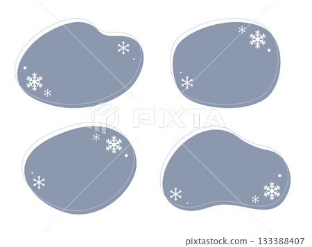 Snowflake fluid frame set Snowflake fluid frame set 133388407