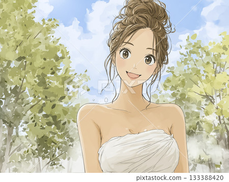 美優系列：美優在夏日露天浴池 133388420