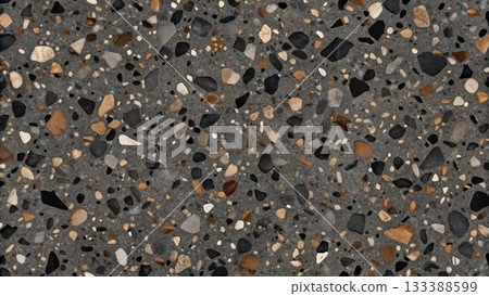 Terrazzo Vector Background Dark Gradient Metallic Accent 133388599