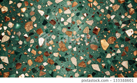 Terrazzo Vector Background Dark Gradient Metallic Accent 133388601