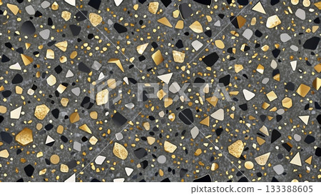 Terrazzo Vector Background Dark Gradient Metallic Accent Terrazzo Vector Background Dark Gradient Metallic Accent 133388605