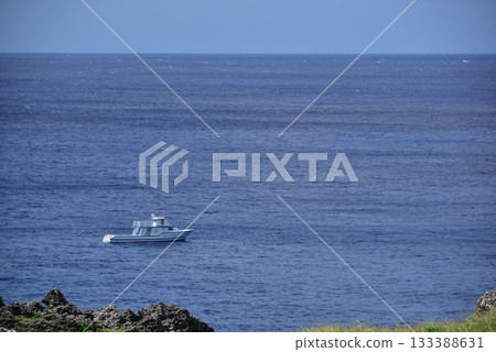 Scenery of a ship sailing on the blue sea Scenery of a ship sailing on the blue sea 133388631