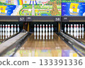 Pins and lanes waiting for a bowling tournament 133391336