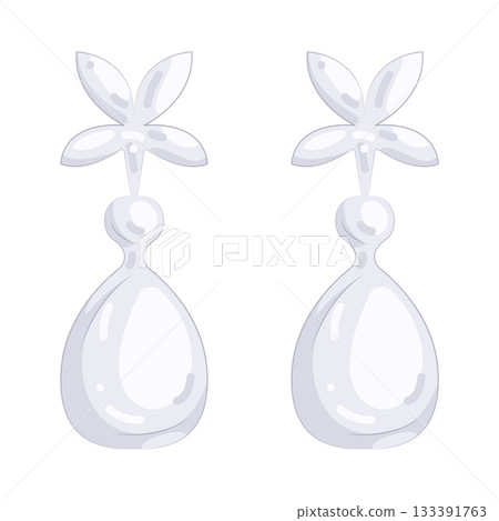 Illustration of wedding earrings Illustration of wedding earrings 133391763