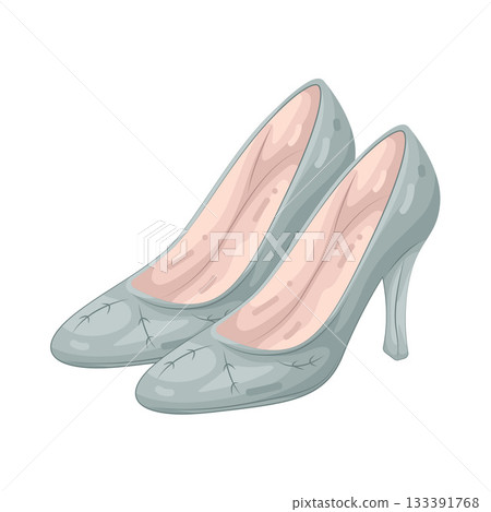 Illustration of wedding high heels Illustration of wedding high heels 133391768
