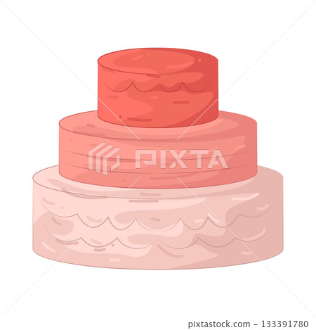 Illustration of wedding cake Illustration of wedding cake 133391780