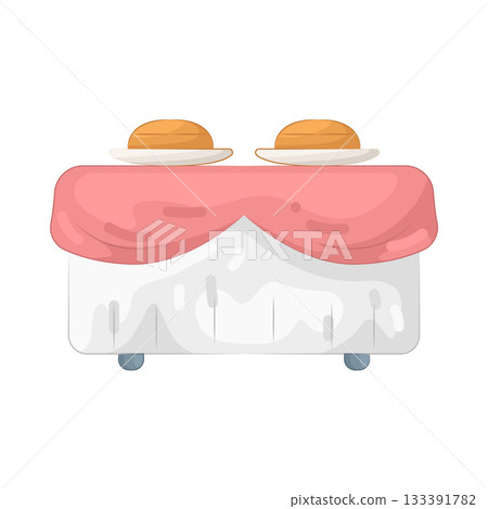 Illustration of wedding buffet 133391782