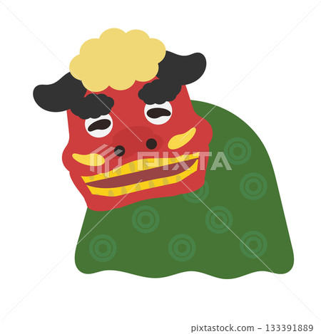 Smiling lion dance illustration Smiling lion dance illustration 133391889