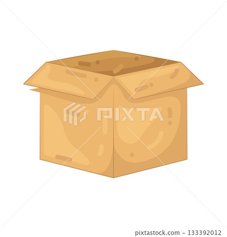 Illustration of cardboard box Illustration of cardboard box 133392012