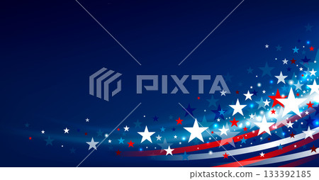 4th of july USA independence day banner design of stars and lights effect on blue background with copy space vector illustration 4th of july USA independence day banner design of stars and lights effect on blue background with copy space vector illustration 133392185