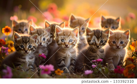 友善的小貓咪（AI生成圖像） 133392310