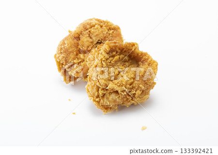 Fried chicken breast in isolated white background Fried chicken breast in isolated white background 133392421
