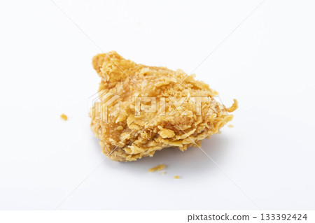 Fried chicken breast in isolated white background Fried chicken breast in isolated white background 133392424