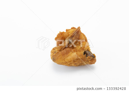 Fried chicken breast in isolated white background 133392428