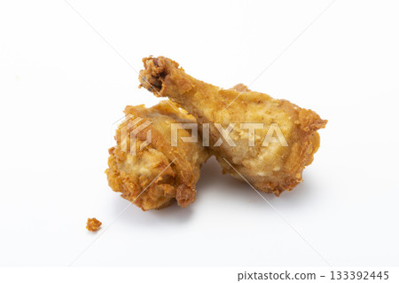 Fried Chicken Leg. Crispy Fried Chicken. Isolated on white. Fried Chicken Leg. Crispy Fried Chicken. Isolated on white. 133392445