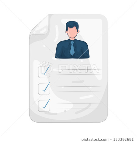 Illustration of cv Illustration of cv 133392691
