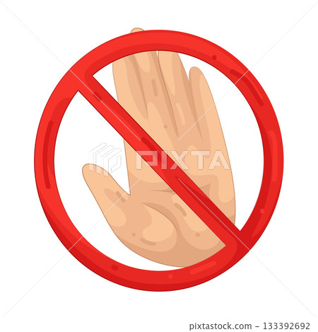 Illustration of stop sign  133392692