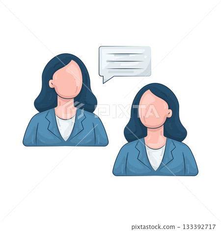 Illustration of interview conversation Illustration of interview conversation 133392717