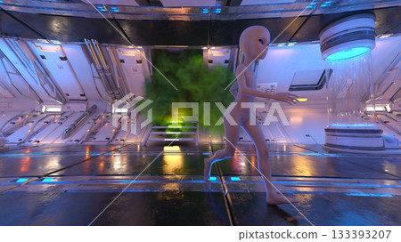 Scenery inside the spacecraft Scenery inside the spacecraft 133393207
