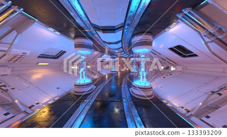 Scenery inside the spacecraft 133393209