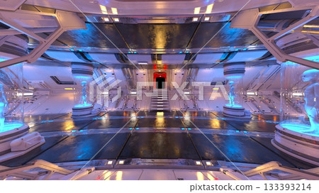 Scenery inside the spacecraft 133393214