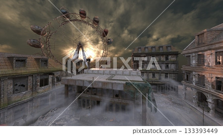 被毀的城市景觀 被毀的城市景觀 133393449