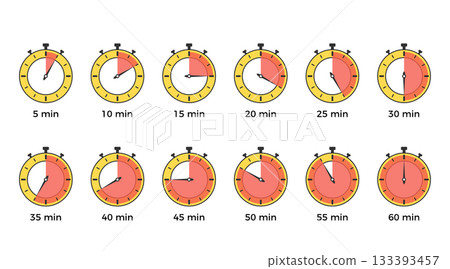 Timer Clock Progress Set Collection 133393457