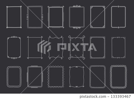 Decorative Frame Border Set Decorative Frame Border Set 133393467