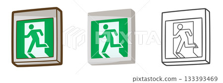 緊急出口（疏散出口引導燈） 133393469