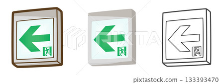 Emergency exit (passage guide light) 133393470