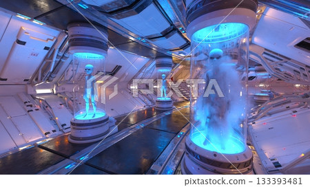 Scenery inside the spacecraft 133393481