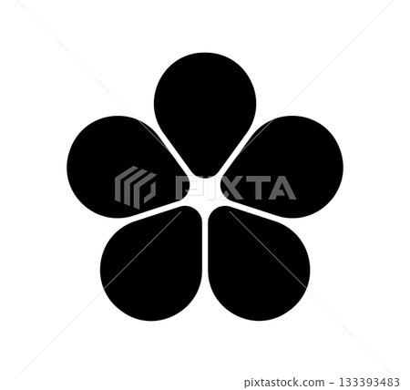 Flower diagram with 5 petals. Flower with five leaves flat shape icon. Infographic circle diagram. Pie chart. Round wheel chart. Vector illustration isolated on white background Flower diagram with 5 petals. Flower with five leaves flat shape icon. Infographic circle diagram. Pie chart. Round wheel chart. Vector illustration isolated on white background 133393483