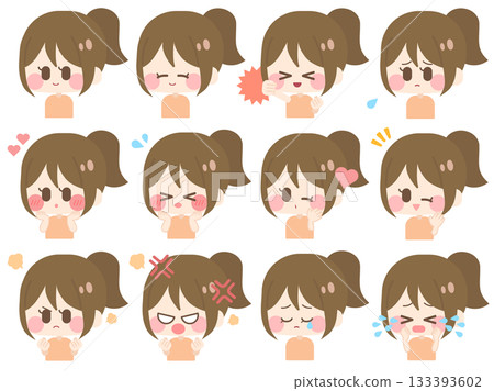 馬尾女孩（套裝 01） 133393602